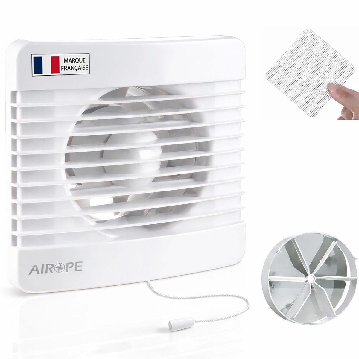 Ventilator voor Badkamer - 100 mm - 7 W - Wit