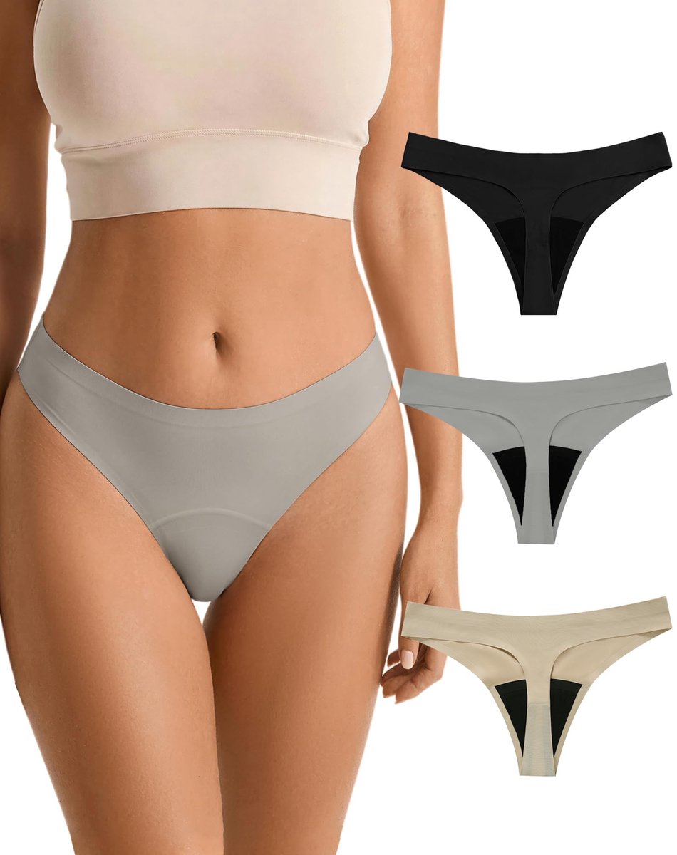 Menstruatieondergoed - Absorberend en wasbaar - Set van 3