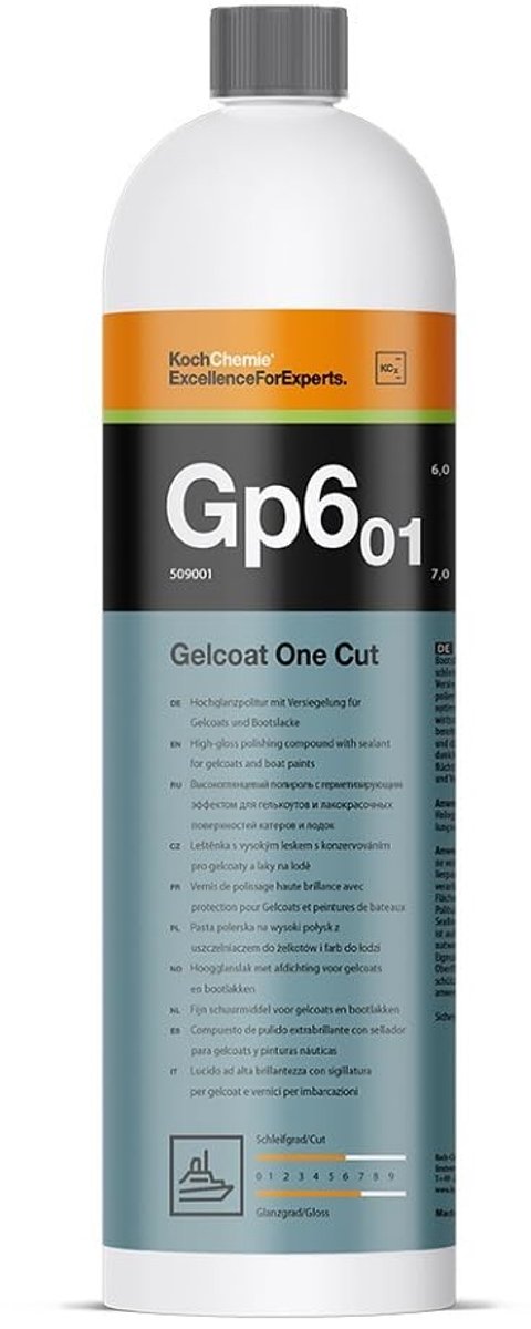 Gelcoat Polijstmiddel - 1- stap hoogglans voor gelcoat en boten
