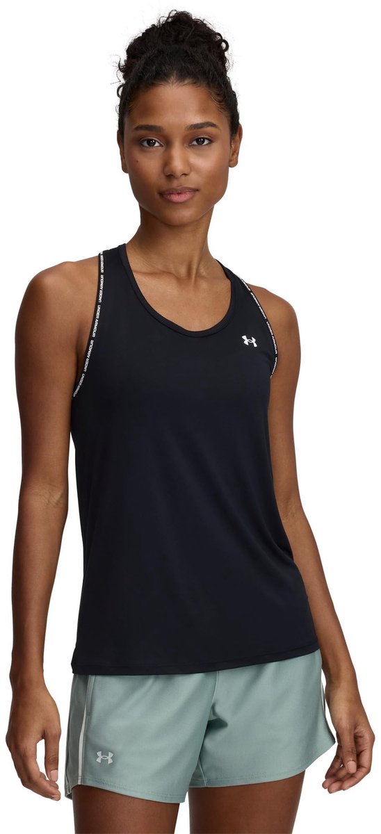 Dames Tech Knockout Tanktop - Zwart/Wit - Regular Fit