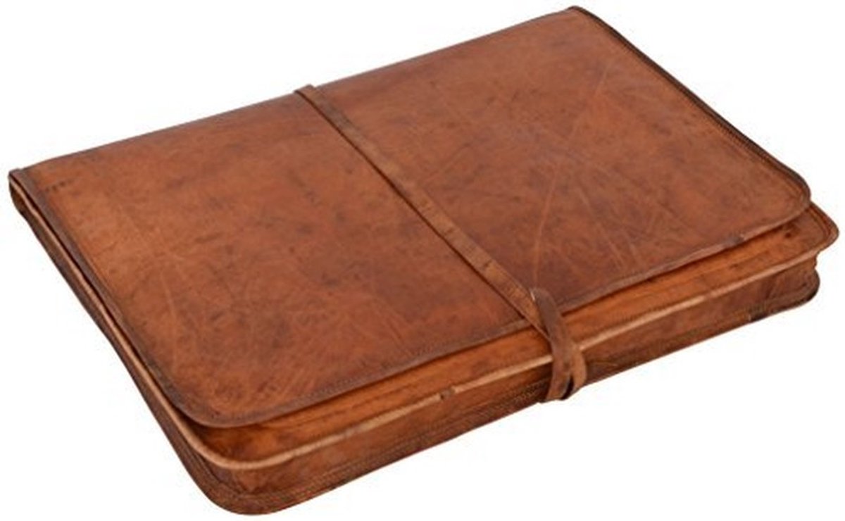 Laptop Case voor 17 Inch - Vintage Bruin Leer