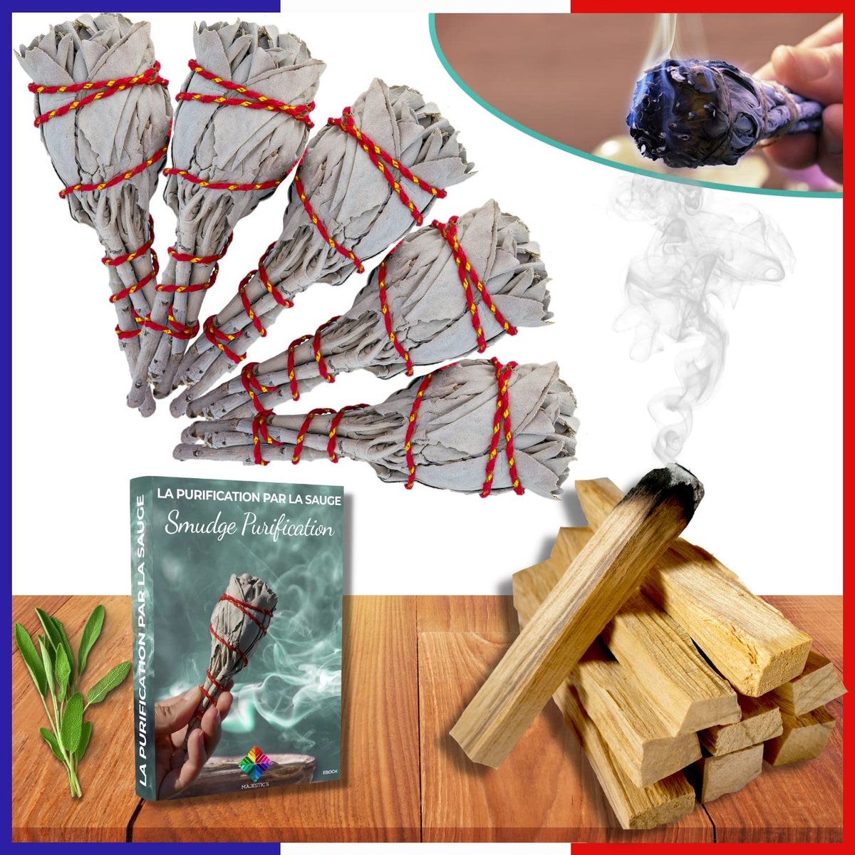 Witte Salie en Palo Santo Sticks - 5 stuks + e-book