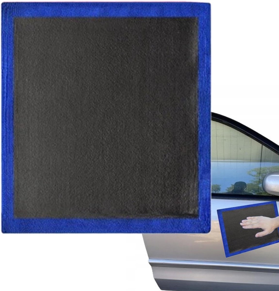 Autodetailing Kleihanddoek - Klei doek auto - Auto reinigen - Dubbelzijdig - 30x30 cm - Zwart