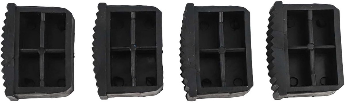 Ladder Voetpads - Ladder Accessoires - Stabiliteit Verbeteren - Antislip Zolen - 60x22mm 4 Stuks - Zwart