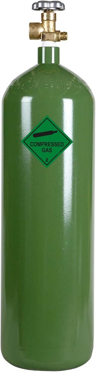 Gevarendiamant Sticker - Gas Label - Veiligheid Aangeven - BS EN ISO 7010 - 100x100mm - Wit — afbeelding 4