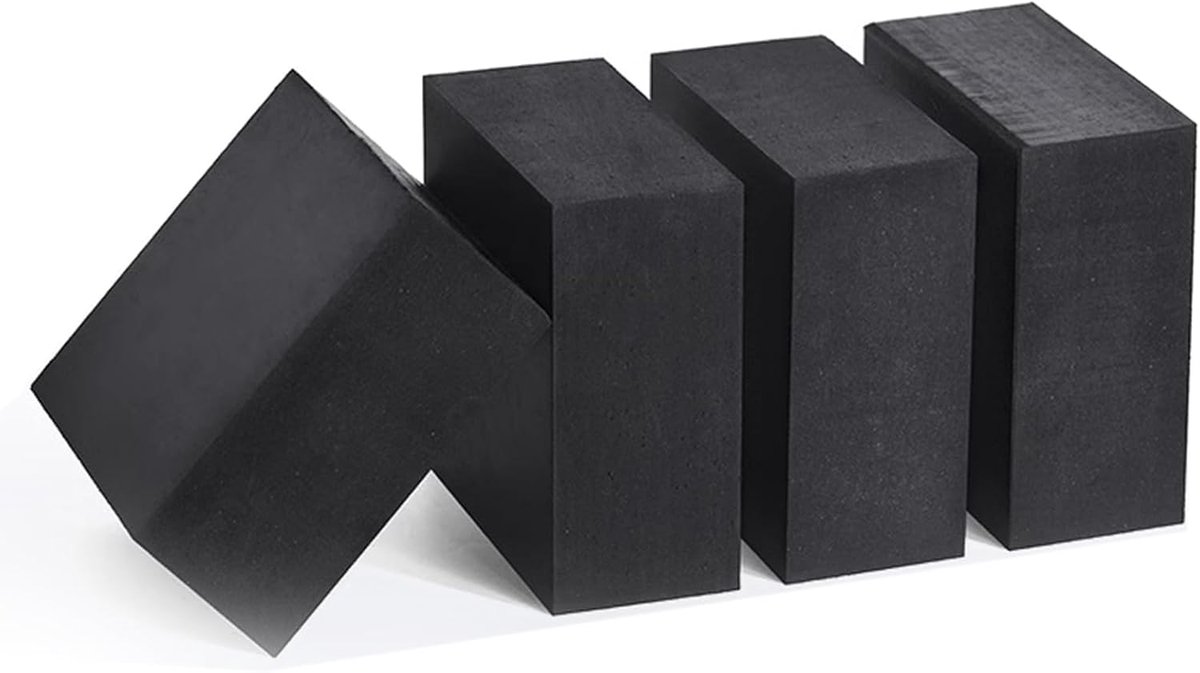 Rubberen Plaat - Demper Blok - Apparaten Dempen - Goede Schokabsorptie - 40mm Dikte - Zwart
