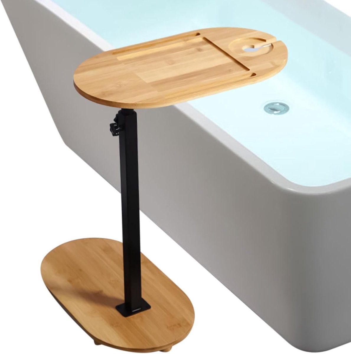 Badkuip Tafel - Bad Organizer - Ontspannen in Bad - Verstelbare Hoogte - 50x300x50mm - Houtkleurig