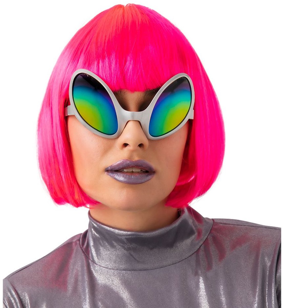 Space bril alien zilver