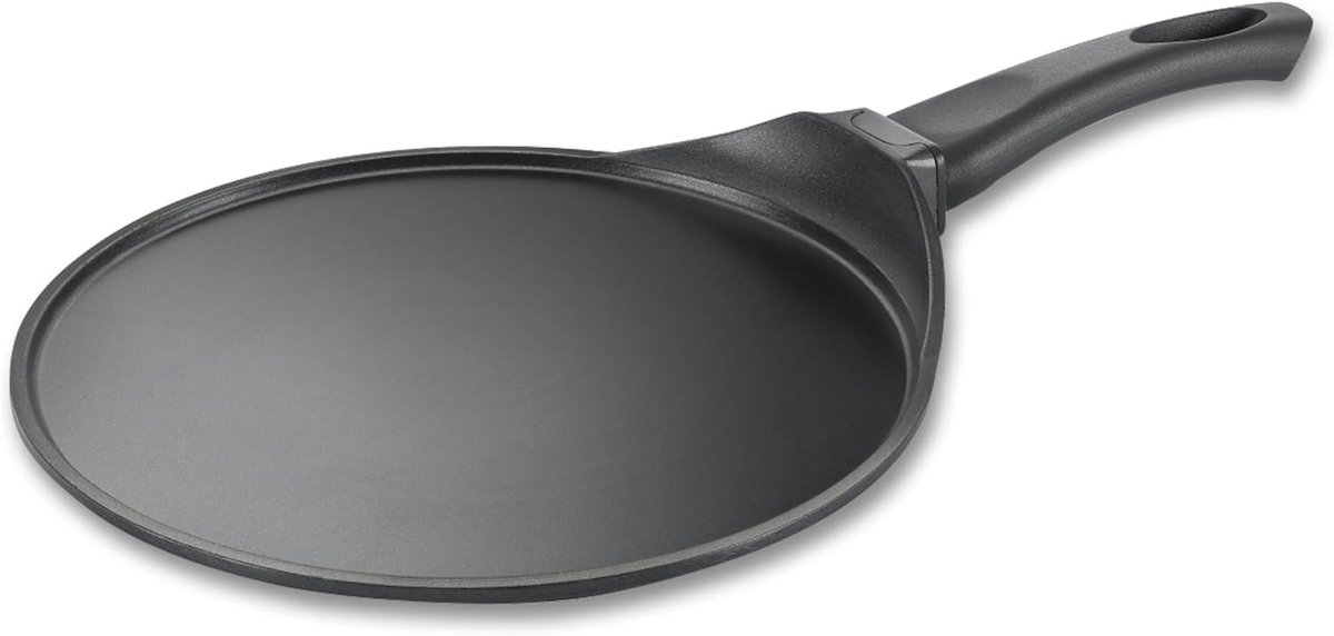 Tawa Pan - Koekenpan Ronde - Pannenkoeken Bakken - Gegoten Aluminium - 27 cm - Zwart