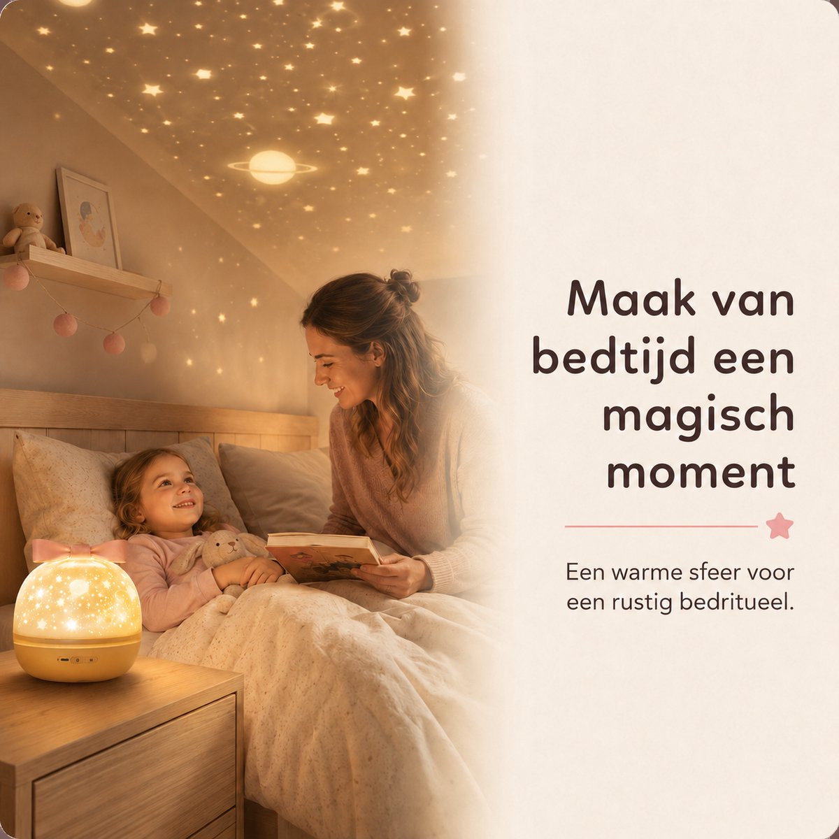 Sercano Eenhoorn Sterrenhemel Projector - Ingebouwde 8 muziek - 6 Thema's - 360° Rotatie - Projectorlamp - Oplaadbaar - Cadeau voor kinder – foto 8