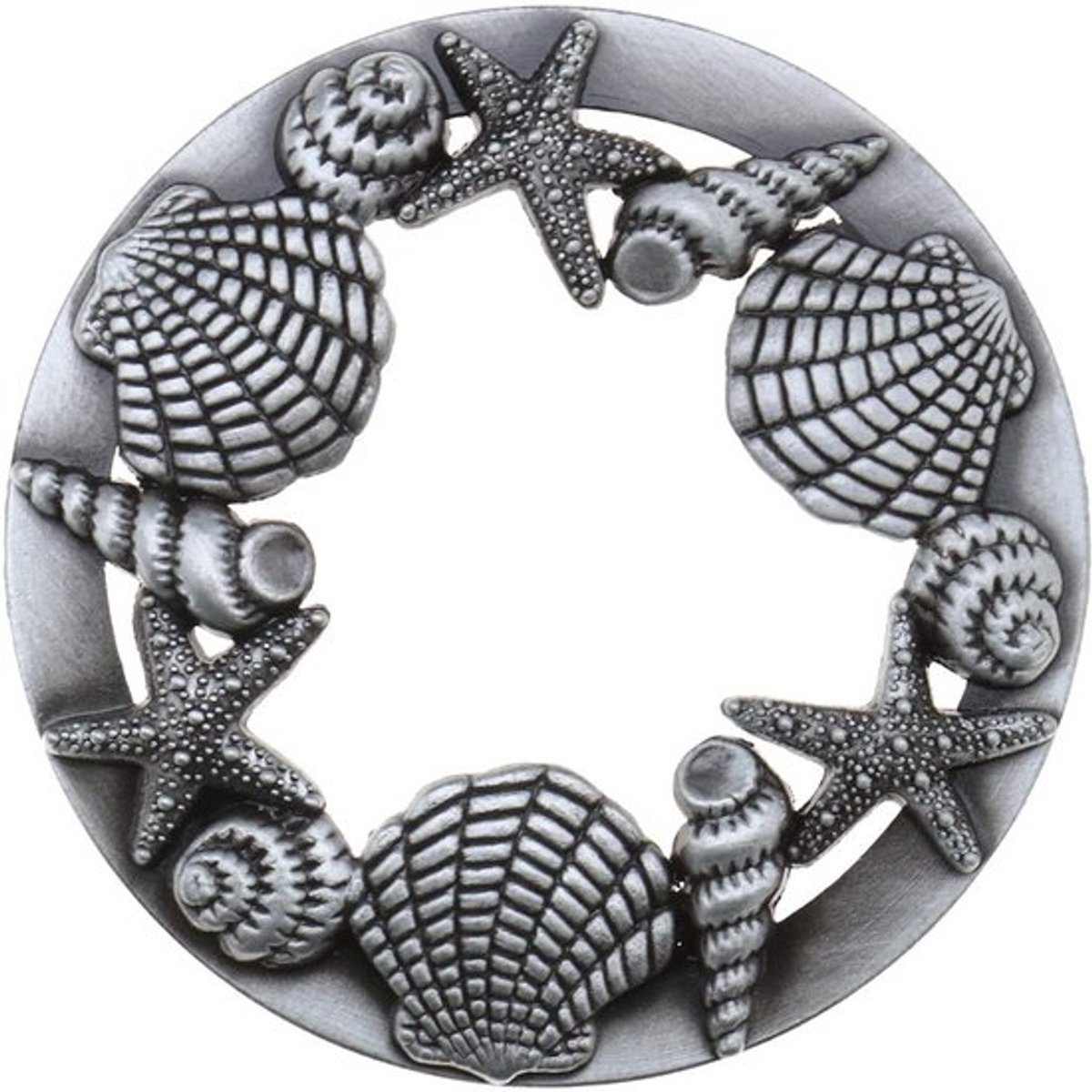 Vt products - Kaars Toppers - Antieke Zeester Patroon - Zilver - Kaars Deksels