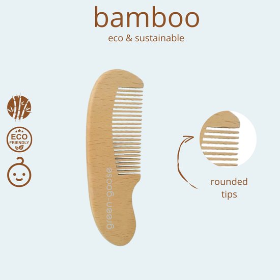 Borstelset voor Baby - Hout - 3 Stuks van Bamboom — afbeelding 3