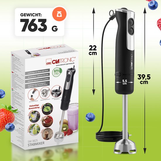 Clatronic SM 3825 - staafmixer -800 watt -turbofunctie van Clatronic — afbeelding 4