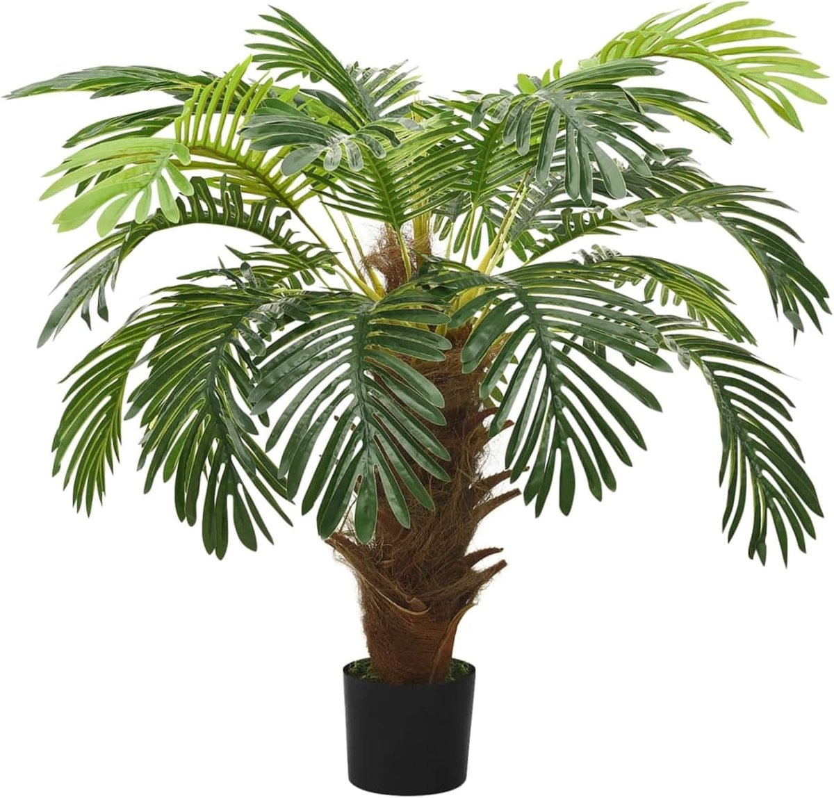 Kunstpalm met pot - Decoratieve plant - Binnen decoreren - Realistische uitstraling - 90 cm - Groen