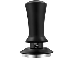 Espresso Tamper - Koffie Tamper - Barista Kwaliteit Koffie - Verstelbare Veer - 51 mm - Zilver