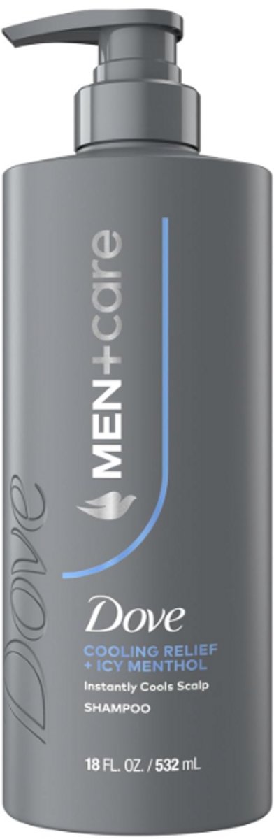 Dove Men+Care Cooling Relief Shampoo 532ml – Shampoo met Icy Menthol – Verkoelende Hoofdhuidverzorging – Reinigt & Hydrateert Haar en Hoofdhuid