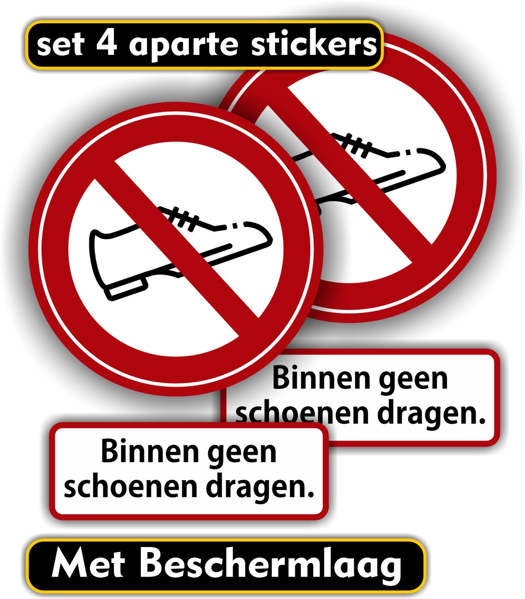 Jerma-sticker set binnen geen schoenen dragen Sticker set