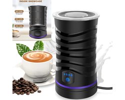 Kelseek Melkopschuimer - Elektrisch - Warm en koud - Melkverwarmer - Koffie accessoires - 4 snelheden - 1500 W - 600 ml - Zwart