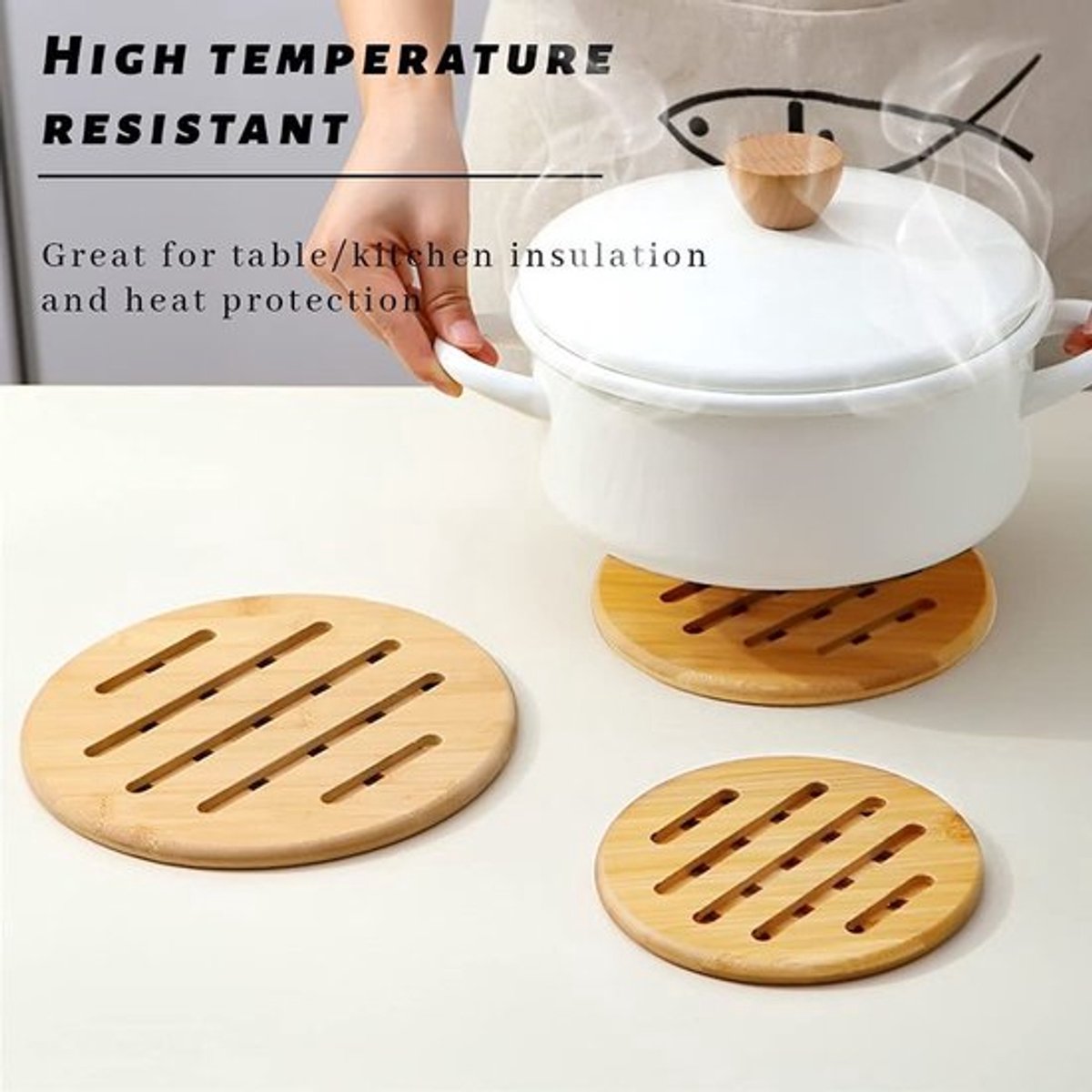 MTTProducts - Houten Coaster - Onderzetters - Natuurlijke uitstraling - Rond