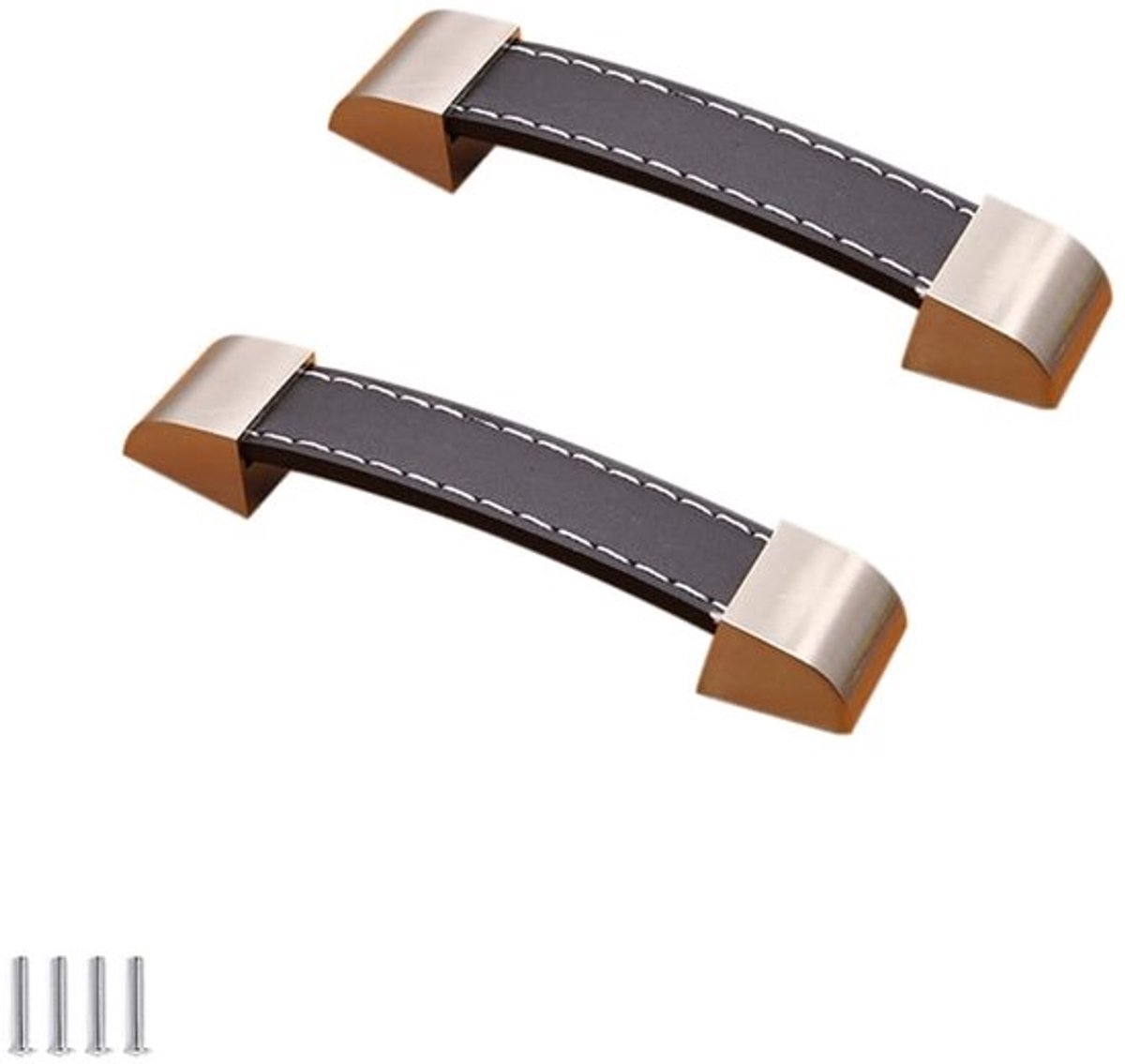 Vt products - Lederen Handgrepen - Vintage Deurgrepen - Zachte PU - Zwart