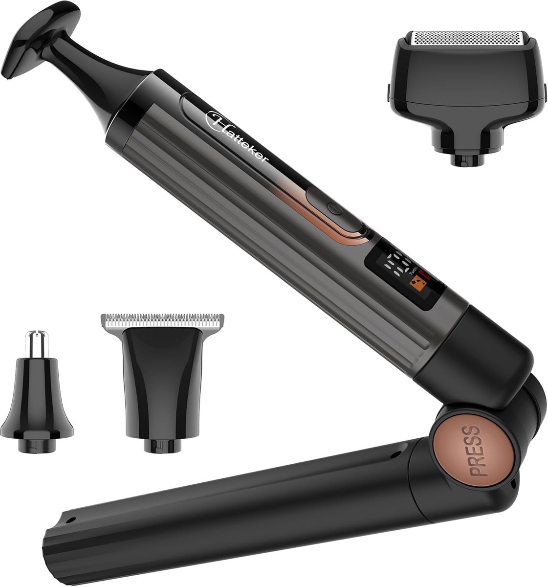 Elektrische Bodytrimmer - Rugscheerapparaat Mannen - Lichaamsverzorging Thuis - Verstelbare Verlengarm - IPX6 Waterdicht - Zwart