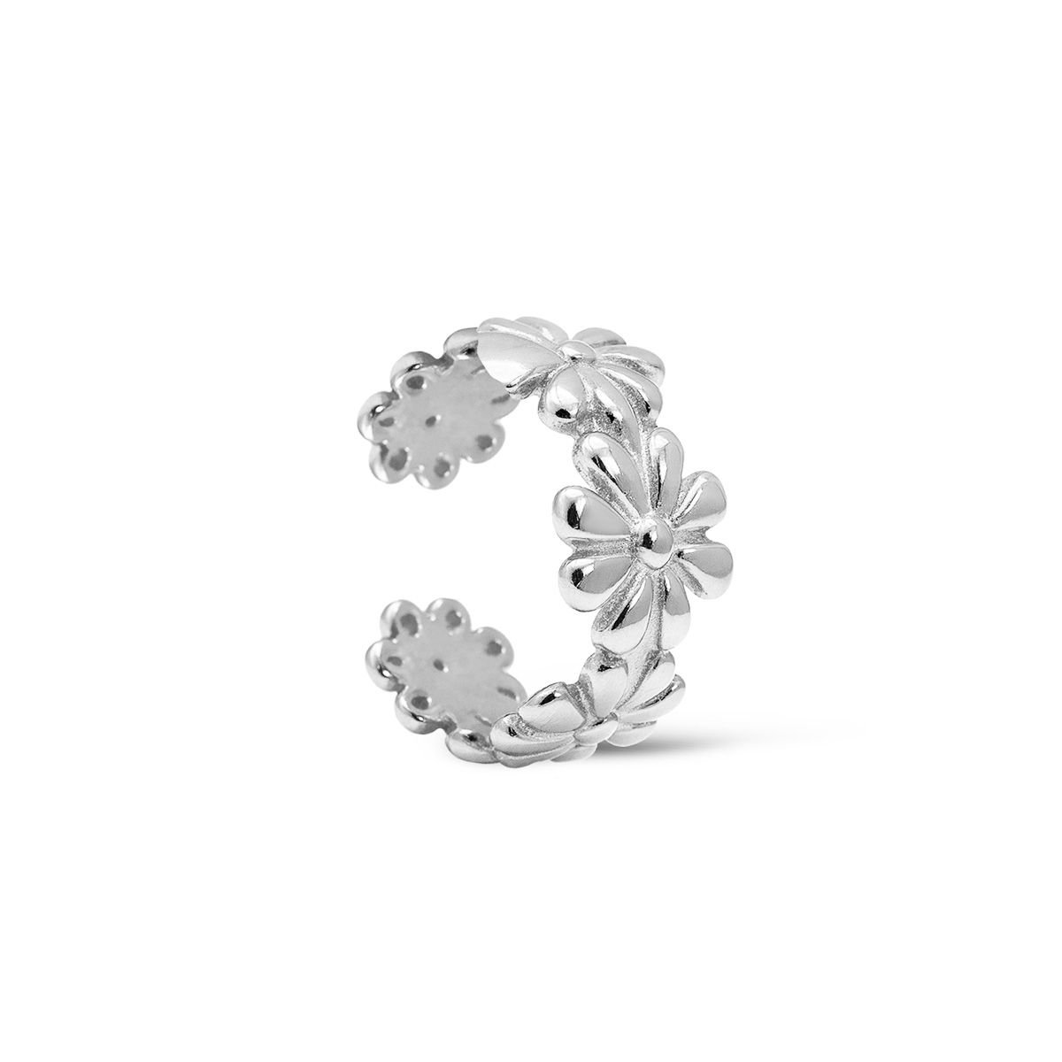 Karma Earcuff Bloemen Zilver
