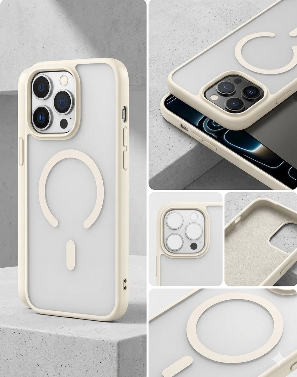 Back Case for Magsafe iPhone 17 - Cream