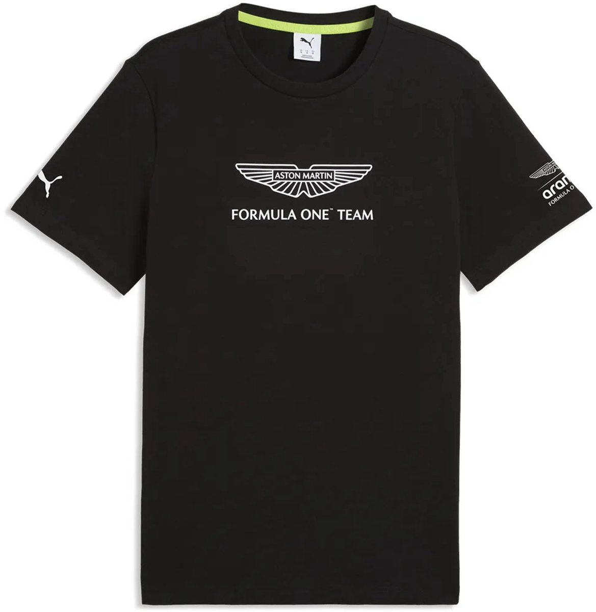 Puma X Aston Martin F1 Essential Big Logo T-shirt Met Korte Mouwen S Man Zwart
