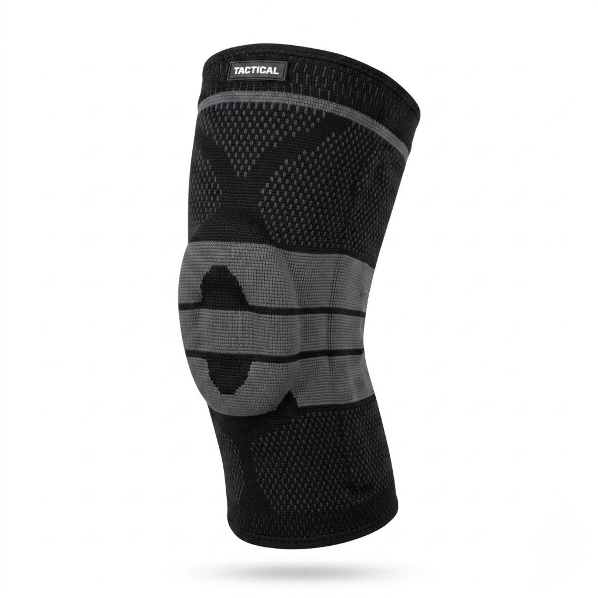 Tactical Fightwear Kniebrace met Zijstabilisatoren – Knie Support met Gel Padding & Anti-Slip Band – Voor Sport, Fitness, Hardlopen & Vechtsport – Unisex – Maat M