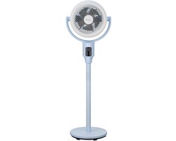 Fram Staande Ventilator 108 cm – DC Motor – 24 W – 9 Snelheidsstanden – Turbo – Oscillatie – 9 Uurs Timer – Afstandsbediening – Stil – Blauw/Wit
