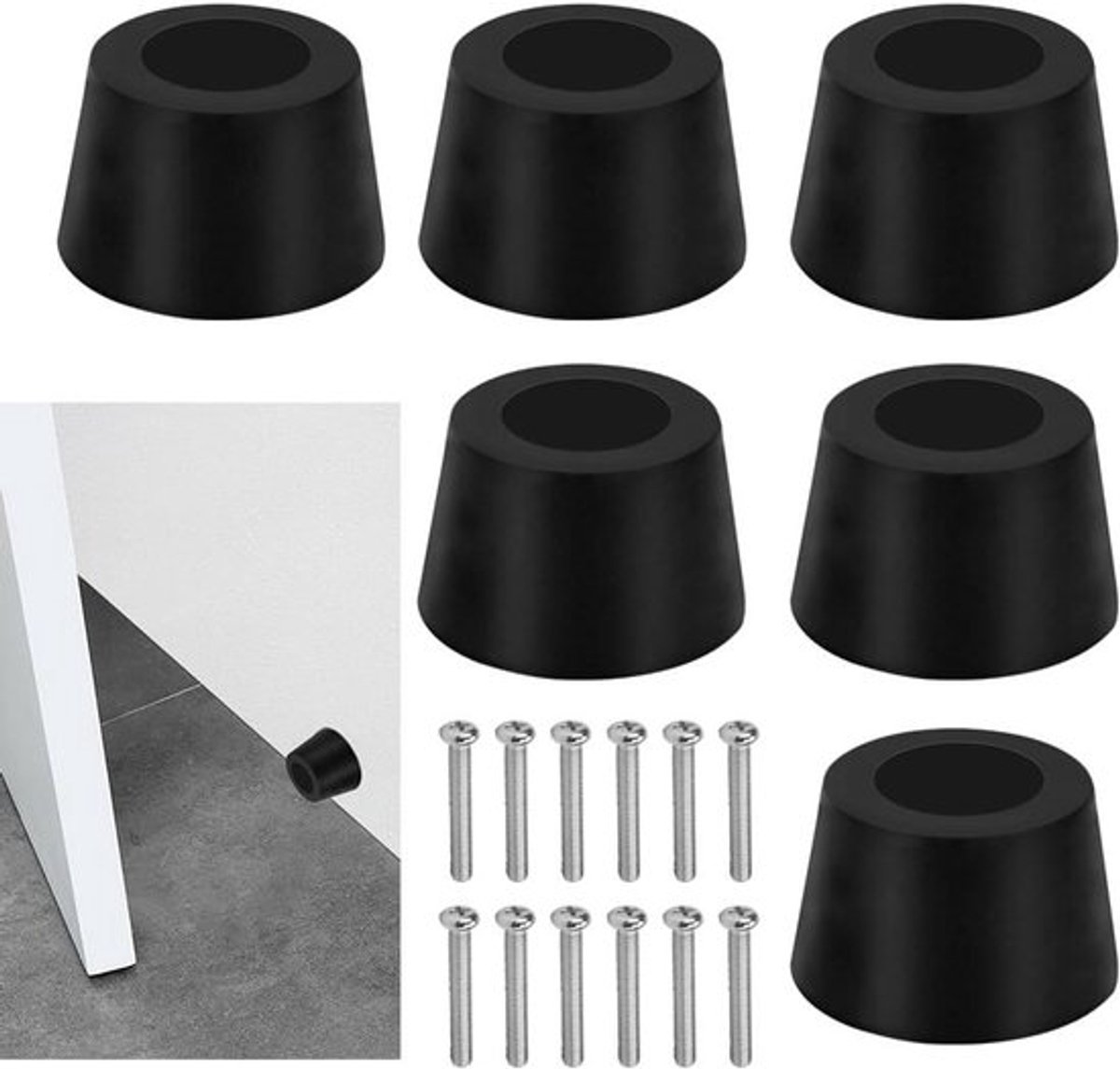 Drievoudige deurstoppers Plinten Schroefbevestiging Allecto Plus
