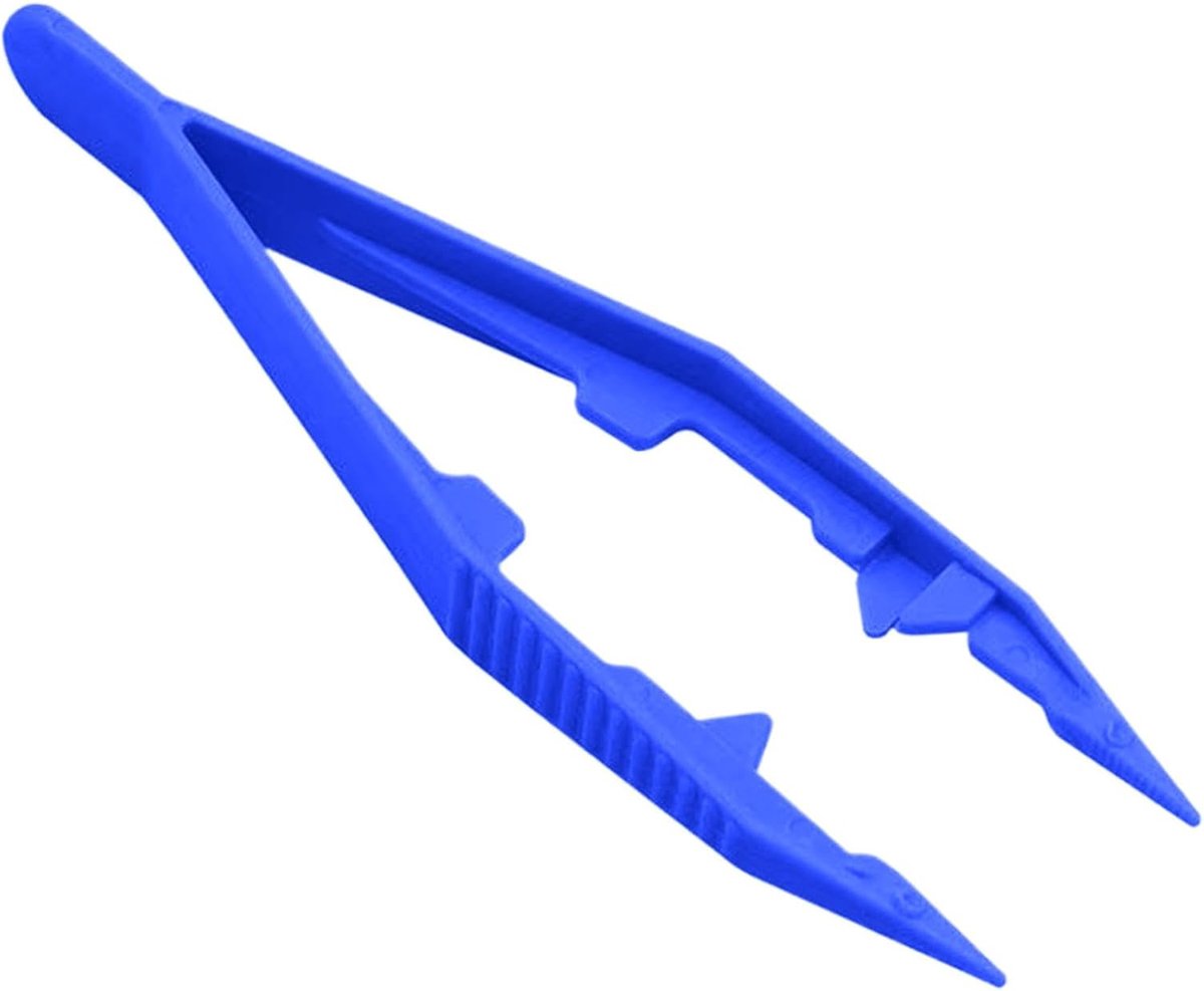 Precisie Pincet - Knutsel Tang - Kleine Onderdelen Hanteren - Ergonomische Grip - 11 cm Lengte - Blauw