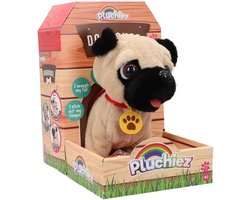 Pluchiez knuffel Franse Bulldog Frankie met blaf en uitlaten.