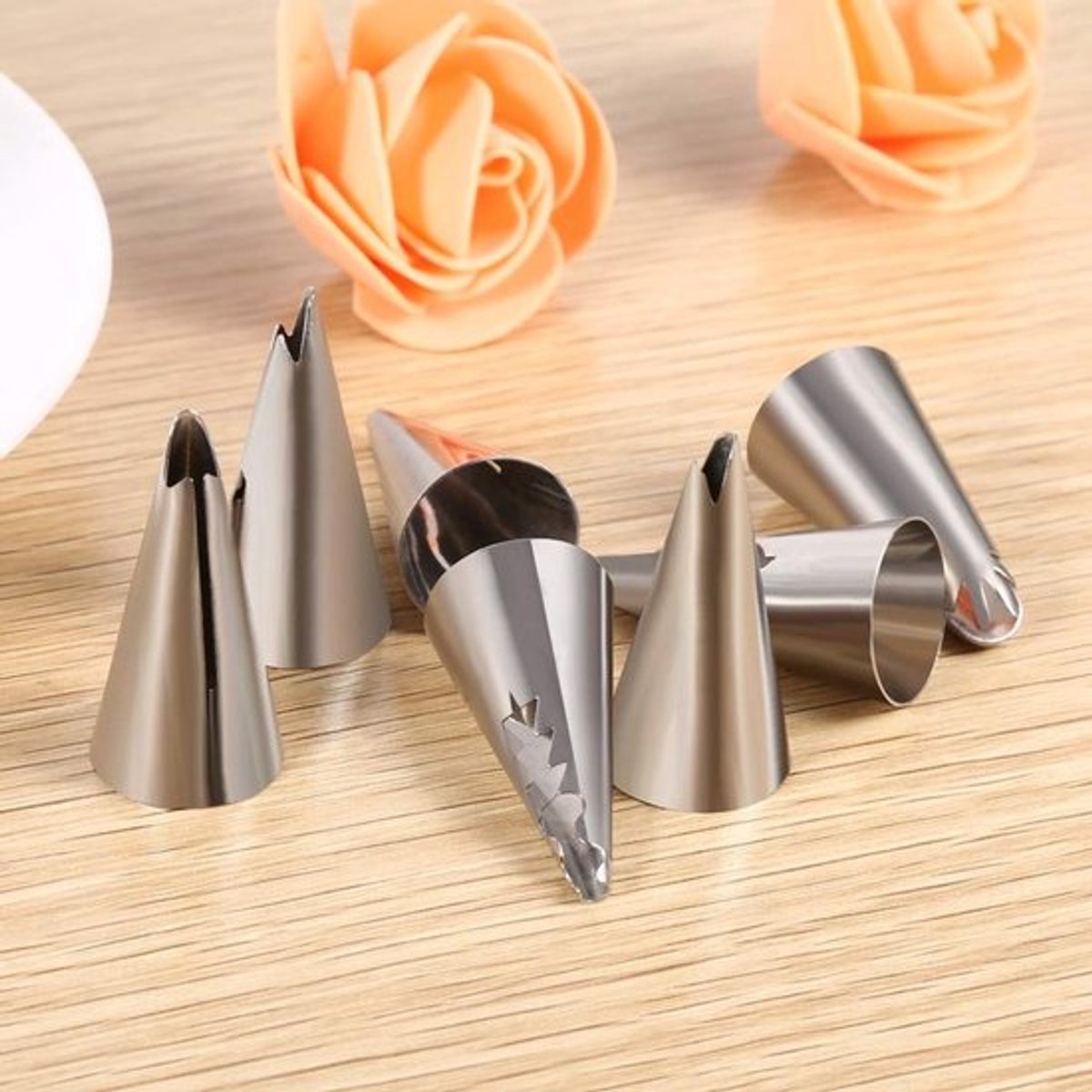 Allecto - Cake Piping Tips - Taart Decoreren - Roestvrijstalen Icing Nozzles