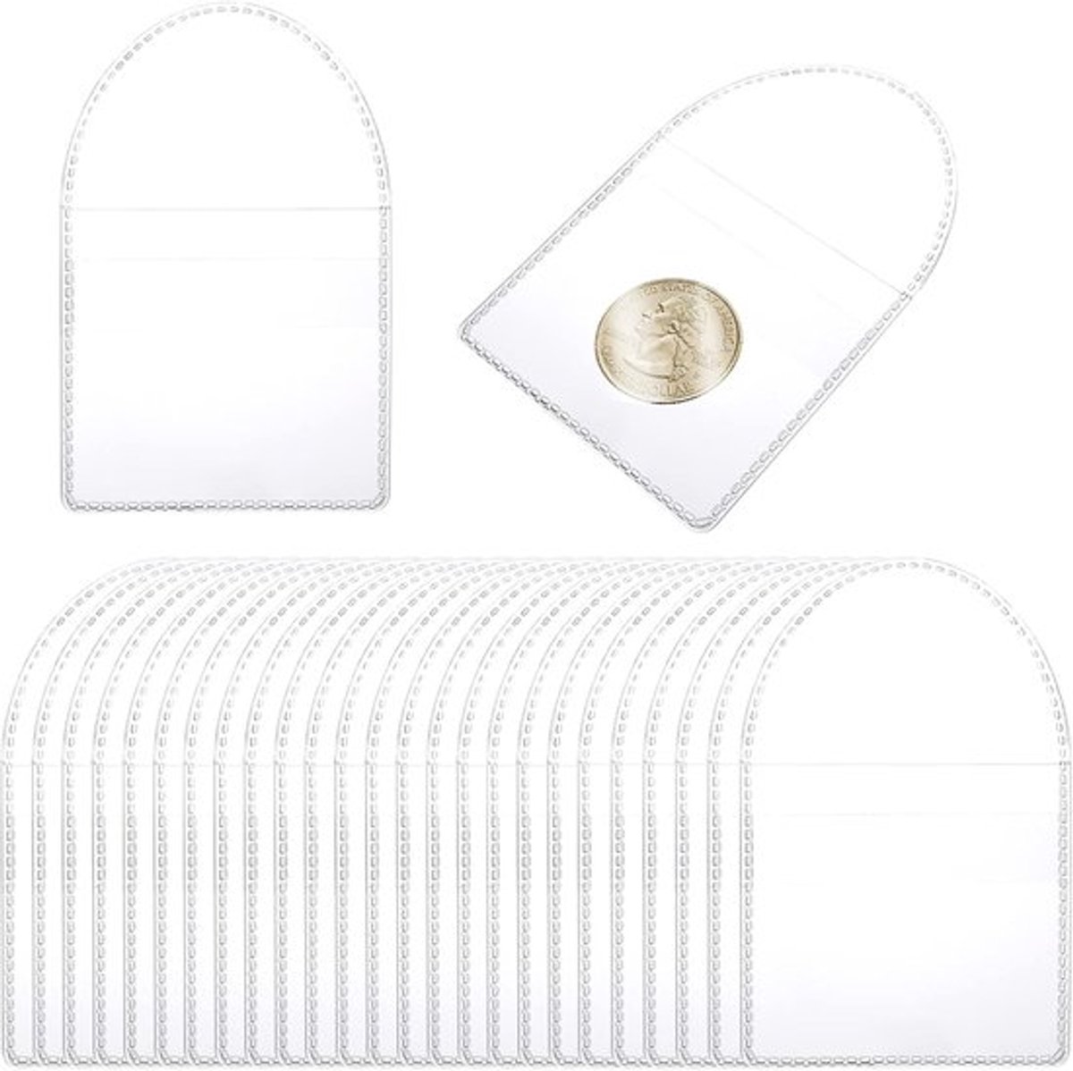 Plastic munthoezen 50x 5 inch voor muntjes