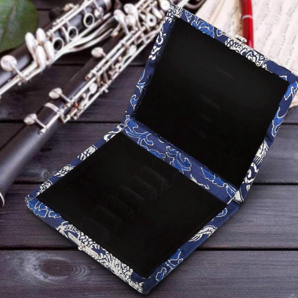 Shopcentral - Oboe Reeds Case - Houten en Zijde Cover - Compact en Lichtgewicht