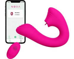 NØXA Kiss – Tongvibrator – 2-in-1 G-spot & Clitoris Vibrator – Vibrator voor Vrouwen – App & Afstandsbediening – Meerdere Vibratiestanden – Waterbestendig – Felroze