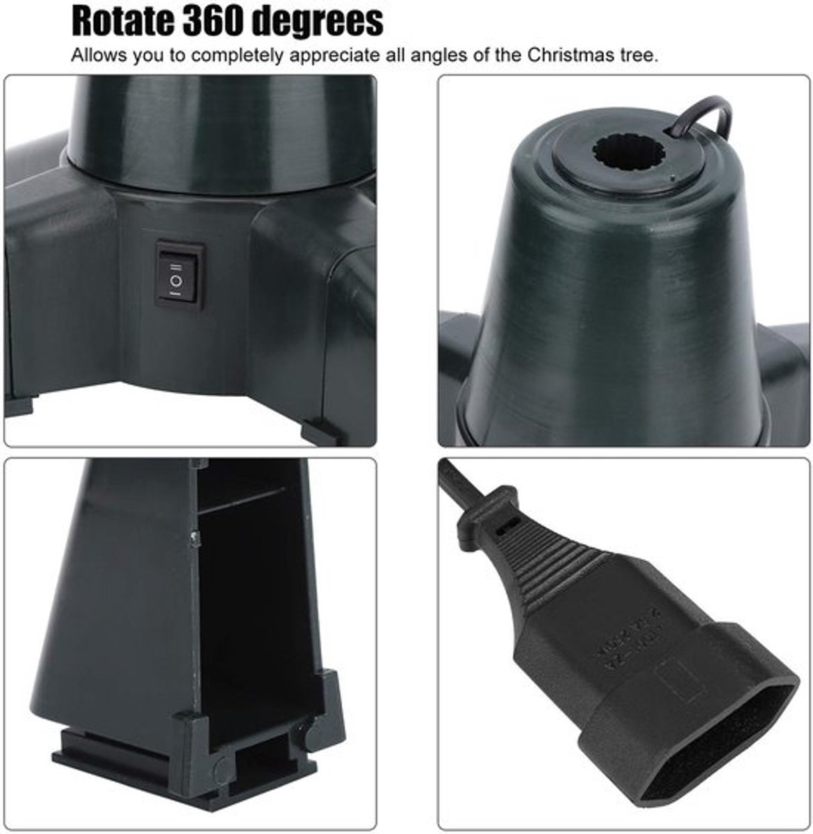 Jhubersproducts - 360 Graden Rotatable Kerstboomstandaard - Duurzaam Plastic