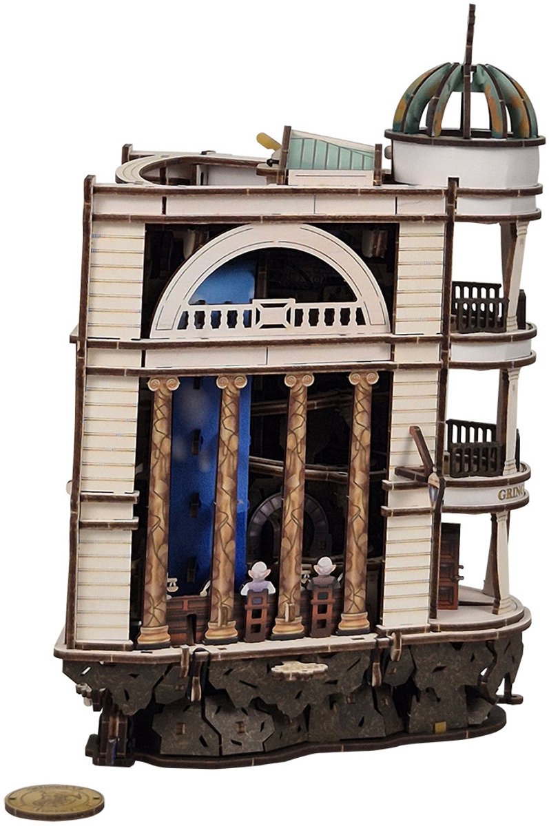 UGEARS 3D Modelbouw - Gringotts Bank Marble Run™ - Harry Potter™ - Mechanisch Bouwpakket Hout - 14 Jaar — afbeelding 7