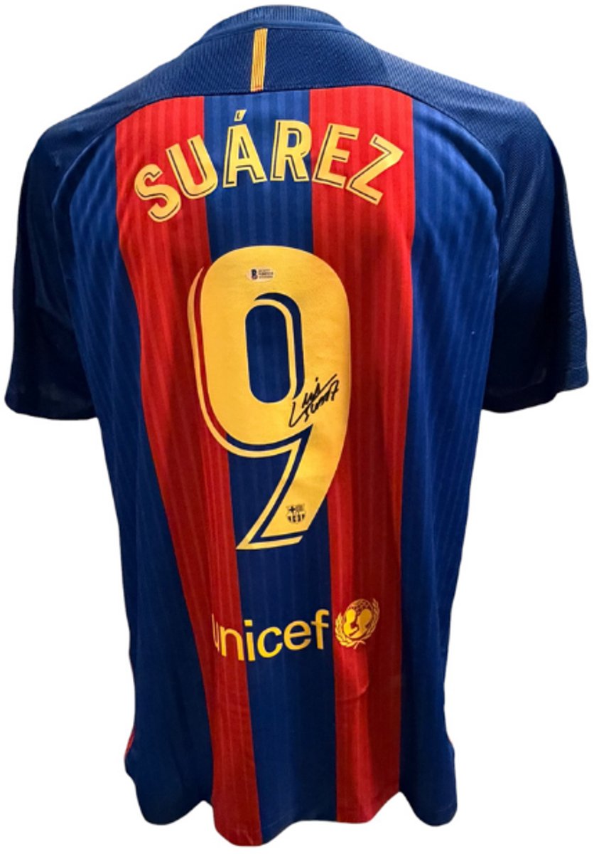 Luis Suarez gesigneerd FC Barcelona 16/17 Thuis Shirt