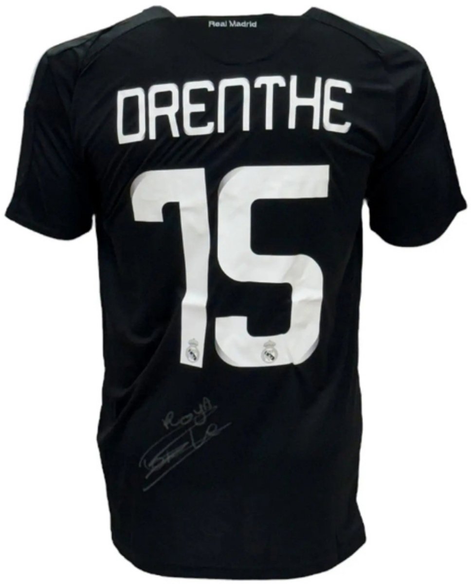 Royston Drenthe gesigneerd Real Madrid 08/09 uit shirt