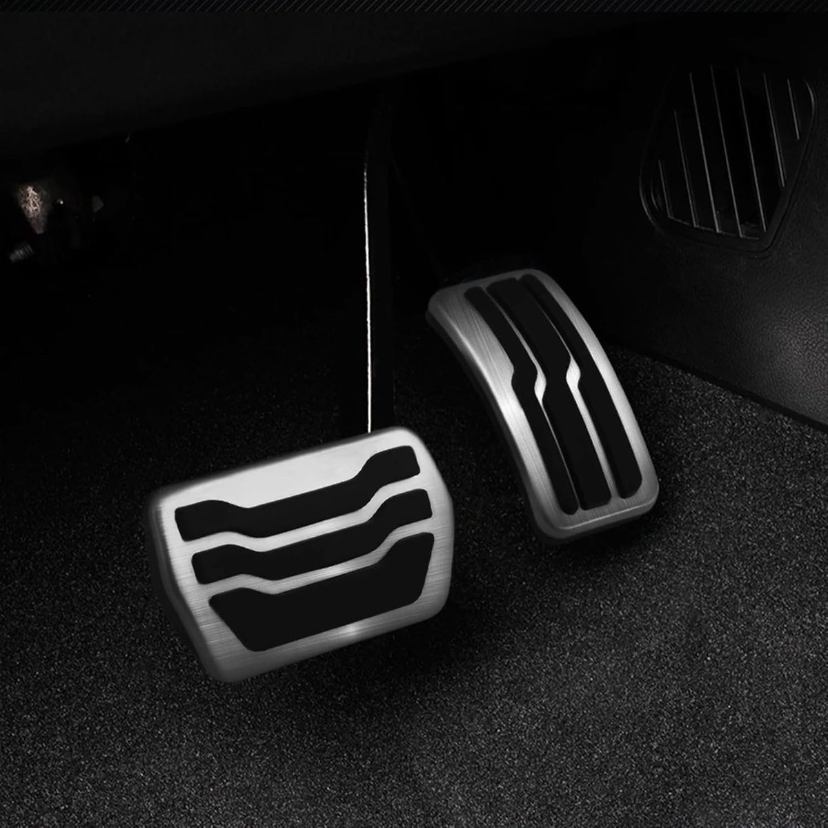 Auto Pedaal Covers - Pedaalhoezen Set - Verbeterde Grip - Antislip Ontwerp - 2 Stuks - Zilver