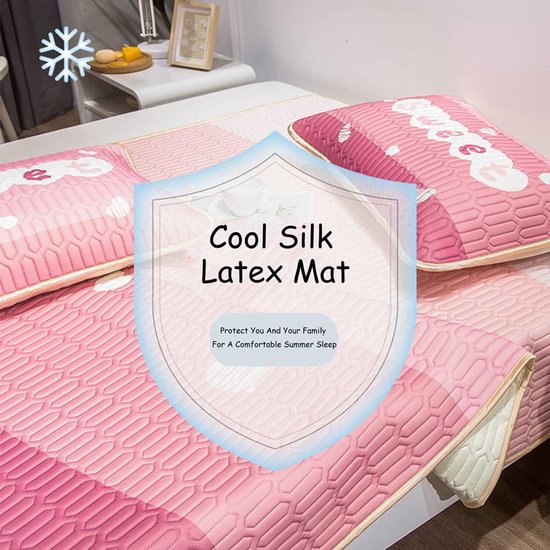 Zomerse Mat - Koelmat Kussensloop - Comfortabel Slapen - Natuurlijke Latex Vulling - 1.5 x 2 meter - C — afbeelding 3