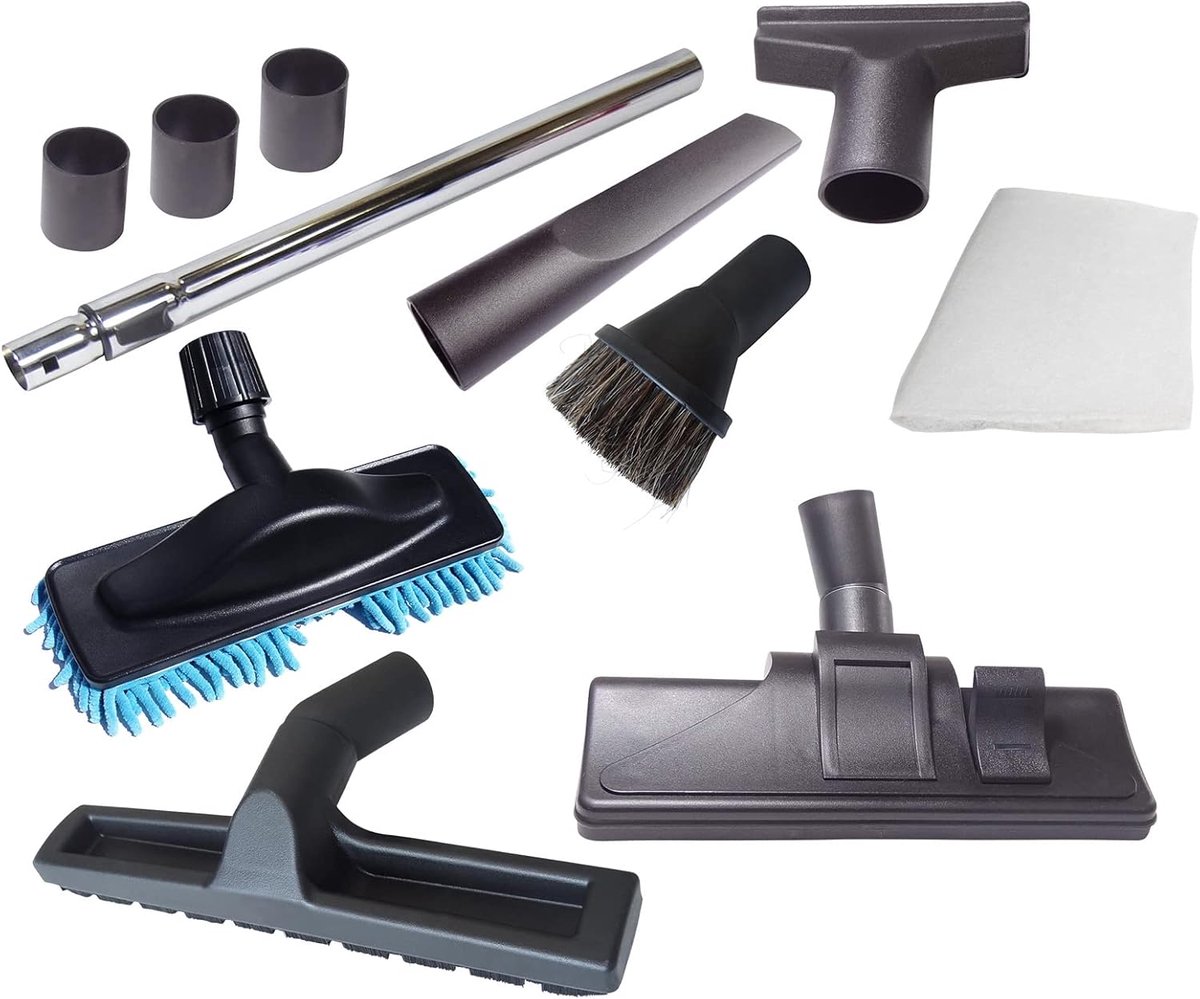 Stofzuiger mondstukken - Accessoireset - Grondig schoonmaken - 15-delige set - 32/35 mm - Grijs