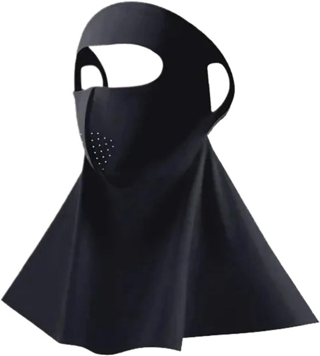 Gezichtsmasker - Zonnebescherming - Buitenactiviteiten - Ademend Materiaal - 24 x 37 cm - Donkergrijs