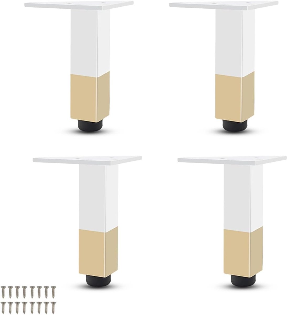 Meubelpoten Set - Bankvervangers Kastvoeten - Meubels Verhogen - In hoogte verstelbaar - 27 cm - Wit Goud