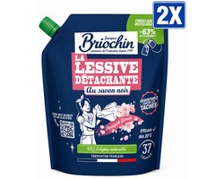 Le Briochin Lessive Peaux Sensibles Geconcentreerde Wasmiddel zonder Parfum 2.27 L - Set van 2 Stuks (4.54 L Totaal) - Ecocert Gecertificeerd Ecologisch - Made in France - Voordeelverpakking