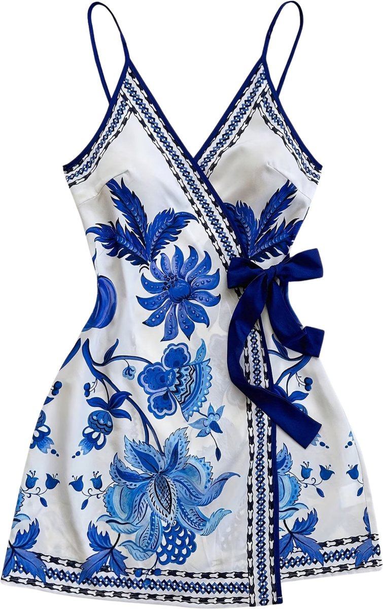 Currero Zomerjurk Dames Zomerjurken Volwassenen Vrouwen Midi Jurk Ibiza Stijl Sundress Dress Op XXL Blauw