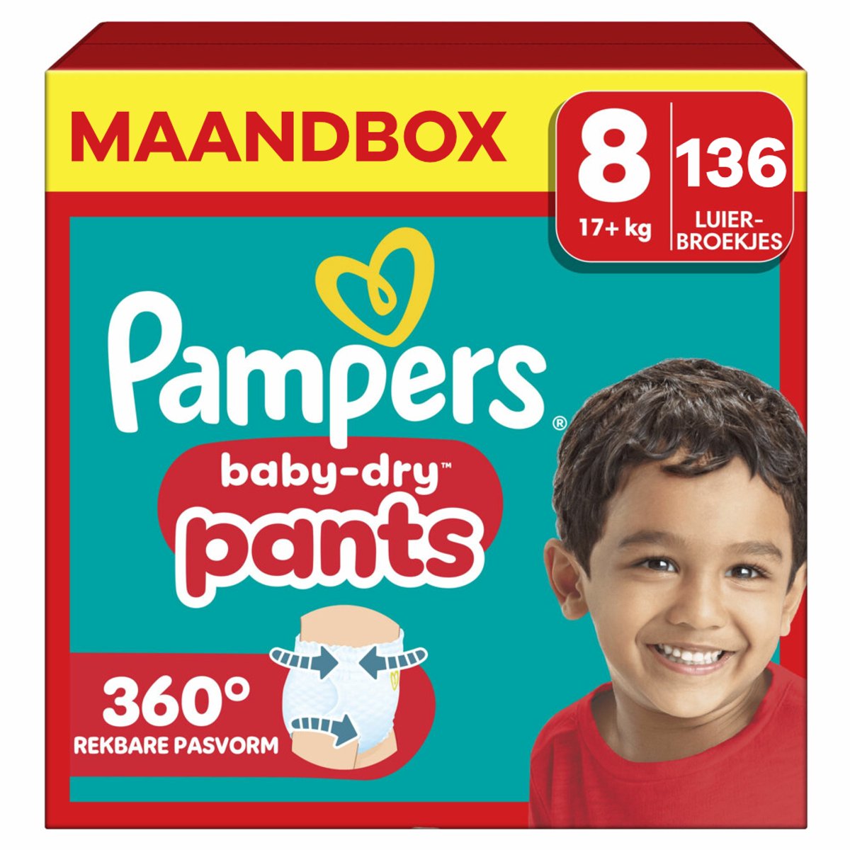 Pampers Baby-Dry Pants maat 8 (19+ KG) - 136 luierbroekjes - Voordeelverpakking