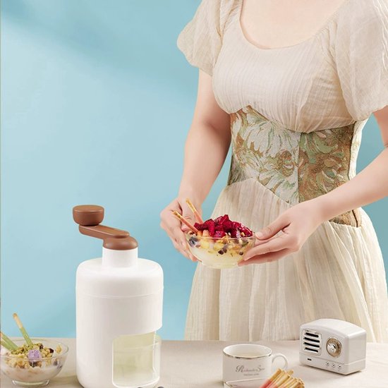 Handmatig aangedreven ijsschaafmachine - handmatige ijsvergruizer voor milkshakes en smoothies - ijsschaafmachine - ijsvergruizer voor huishoudelijk gebruik - ijsschaafmachine — afbeelding 3